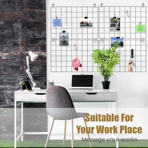 CIKLCIX Wire Wall Grid Panel Set of 4, Photo Display Board & Memo Board - Image 2