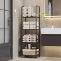 4-Tier Freestanding Towel Racks for Bathroom, Black Towel Rack Stand by Jautokerdar