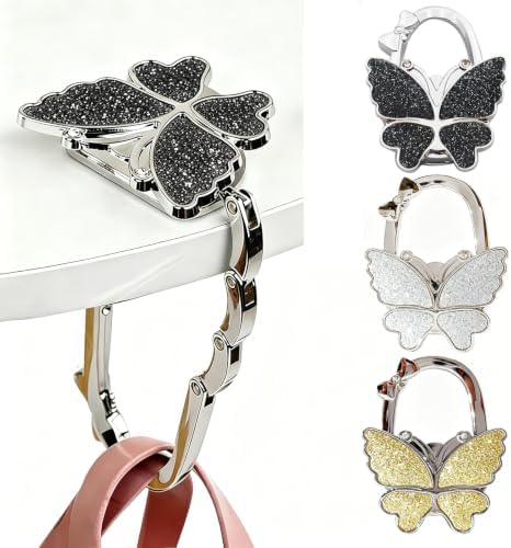 PJY Foldable Purse Hook for Table, Portable Handbag Hanger by PJY