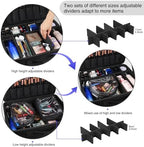 MONSTINA Extra Large Makeup Case 17 Inch Travel Makeup Train Case Professional Makeup Artist Case Nail Polish Organizer Storage Box with Two Adjustable Shoulder Strap - Image 4