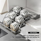 3-Tier Pull Down Spice Rack Organizer Expandable Pull-Out for Upper Cabinet - Image 6