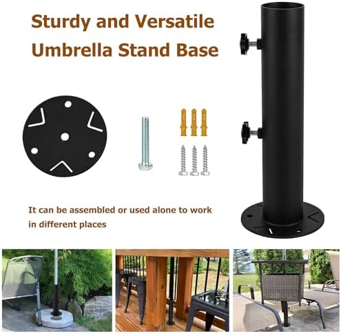 Universal Granite Umbrella Stand Tube Outdoor, Stone Umbrella Tube Base, Table Umbrella Tube Bracket, DIY Metal Tube Umbrella Mount, Marble Flag Pole Stake Holder - Image 5