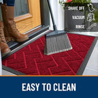 OLANLY Front Door Mat Outside 47x23, All-Season Absorbent Rubber Doormat - Image 6