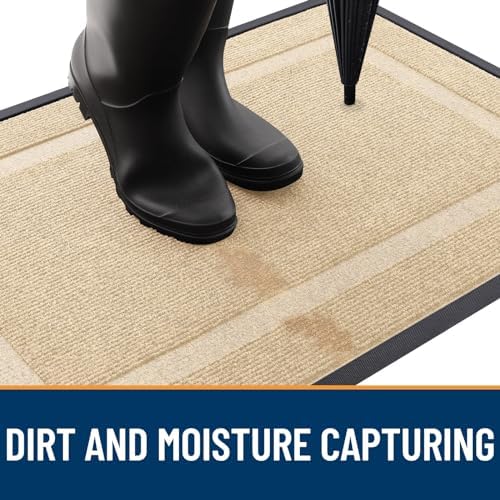 OLANLY Front Door Mat Outside 59x34, All-Season Heavy-Duty Rubber Doormat - Image 5