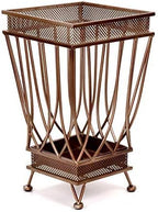 Dualplex Super Quality Umbrella Stand, Umbrella Holder, Antique Look Metal Entry Hallway Décor Square Style w/Removable Drip Tray Home Office Decoration Rack Holds Umbrellas Canes Walking Sticks by DualplexTalvania