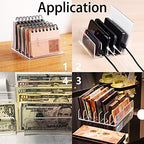 6Pack Acrylic Mail Organizer for Desktop, 5 Slot Clear Mail Sorter - Image 4