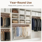 StorageWorks Wooden Coat Hangers, 30 Pack Wood Clothes Hanger for Closet - Image 7