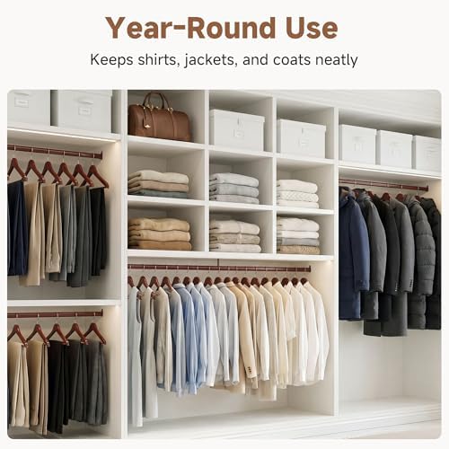 StorageWorks Wooden Coat Hangers, 30 Pack Wood Clothes Hanger for Closet - Image 7