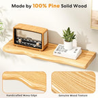 Organic Wavy Edge Floating Shelves,Hidden Brackets,2 Pack 24 in - Image 3