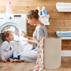 XUANGUO Cotton Rope Laundry Basket Hamper for Clothes Large Oatmeal - Image 4