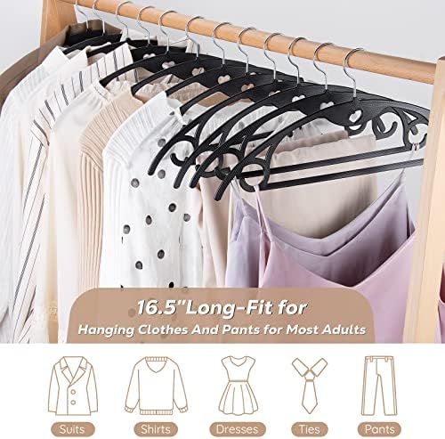 Plastic Hangers Black Clothes Hanger 50 Pack - Image 5