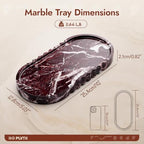 Red Marble Tray, 10" X 5" Bathroom Tray Countertop - Image 3