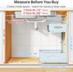 Under Sink Organizer, 2 Tier Pull Out Under Cabinet Organizer Shelf with Pad for Framed Cabinets, Metal Slide Out Under Sink Storage, Mesh Sliding Drawers for Kitchen Bathroom Laundry(Blue, 1 Pack) - Image 2