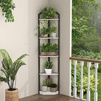 Fun Memories 5 Tier Corner Shelf, 70” Corner Shelf Stand, Corner Bookshelf Plant Stand, Storage Shelf for Bathroom, Living Room, Kitchen,Home Office, White - Image 6