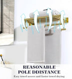 Alise Double Towel Rack for Bathroom Wall Mounted 16 Inch,Gold - Image 4