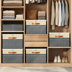 Shoe Organizer for Closet, 2 Pack Foldable Shoe Storage Organizer Box Bin with Adjustable Dividers and Clear Cover, Fits up to 16-32 Pairs（Grey&Beige） - Image 6