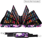 YOUSHARES 480 Slots Colored Pencil Case - Big Capacity Pen Case Organizer with Multilayer Holder large Colored Pencil Case (Purple Pink Rose) - Image 3