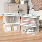 8-Pack 14 Quart Stackable Storage Bin, Plastic Box with Handle - Image 6