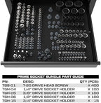 Prime Socket Bundle - Modular Socket Organizer & Tool Box Organizer, Wall Panel Tool Organization System - BLACK - Image 3