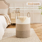 Artfeel Laundry Basket,Woven Cotton Rope Laundry Hamper,60L for Decorative Storage of Dirty Clothes,Toys and Blankets in Bathroom,Bedroom and Living Room - Image 4