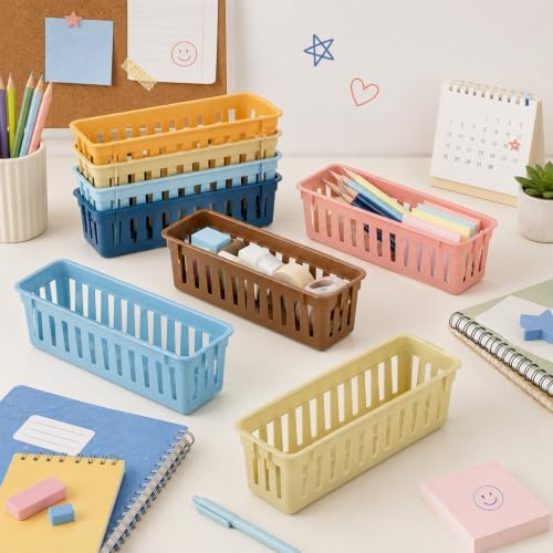 24 pcs Vintage Pencil Basket Dispenser for Classroom Pencil Holder for Desk - Image 4