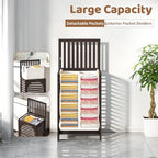 Laundry Hamper with Lid (16.9 * 13 * 26.5inches) Large Bamboo Laundry Bin Basket 85L Clothes Hamper with 1 Removable Bag Storage baskets for Bathroom(Brown) - Image 5