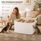 OIASKET 95L Extra Large Blanket Basket, 24" x 16.9" x 14.2" Woven Basket - Image 3