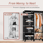 Portable Closet, Easy Assembly, Large Capacity Wardrobe Closet - Image 4