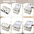 Stackable Clothes Storage Bins with Lids 3 Pack - Image 3