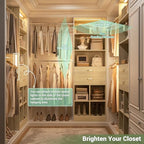 Besiost Closet System, Built in, Not Free Standing, Enclosed Storage Volume: 2.58 ft³, Greige Oak - Image 5