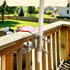 Stainless Steel Patio Umbrella Holder, 360° Adjustable Clamp - Image 2