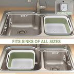 Yecuip Collapsible Baby Bottle Wash Basin w/Drying Rack & Drain Plug, Green - Image 5