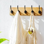 Dseap Coat Rack Wall: Patented, Heavy-Duty, 17.4" Long 5-Double-Hooks Wooden Wall Mounted Coat Rack Coat Hanger Hook Rail for Winter Coats Hat Jacket Clothing, Weathered Brown, Pack of 2 - Image 7