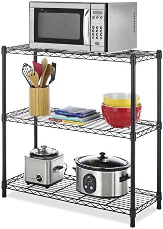 Whitmor 3 Tier Shelving Unit, Metal Shelving, Adjustable Wire Shelving - Image 5