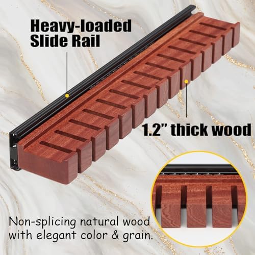 Walnut 14 Belts Organizer with Sliding System - Image 5
