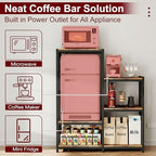 MAJALiS Mini Fridge Microwave Combo Stand Cabinet Shelf with Storage Space - Image 3