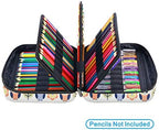 YOUSHARES Colored Pencil Case 220 Slots Pen Case Organizer With Handy Wrap & Zipper, Multilayer Holder for Prismacolor Colored Pencils & Gel Pen (Cartoon Owl) - Image 5