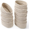 10 Pack Small Woven Baskets, Cotton Rope, Linen by LOYIM