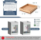 Pull Out Cabinet Drawers - 6x2 Size Options (12-23'W,18-21'D), Pre-Assembled with Soft Close Slides, Solid Beechwood, Easy Installation(21'W x 18'D) - Image 2