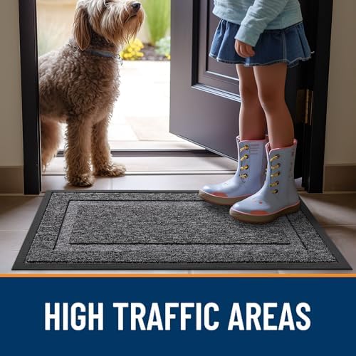 OLANLY Front Door Mat Outside 47x17, All-Season Heavy-Duty Rubber Doormat - Image 6