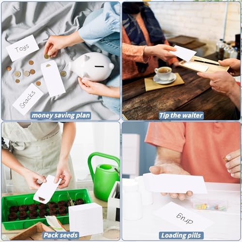 1000 Pcs Money Envelopes for Cash 3.5x6.5in White Coin Envelopes Small Cash Envelopes with Gummed Flaps for Money Saving Challenge Small Item Organizer Coins Tickets Tips Parts Seed Storage - Image 6