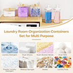 Homde Clear Laundry Detergent Dispenser: Reusable 3+2 Pack with Lids - Image 5
