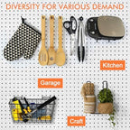 Pegboard Basket Organizers, 42Pack Peg Board Baskets Hooks Bins Cups(Black) - Image 4