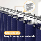 25 PCS Navyblue Bathroom Accessories Set丨Shower Curtain Bathroom Accessory - Image 4