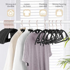 Velvet Hangers Felt Clothes Hangers 30 Pack Black Grey/18 XL - Image 4