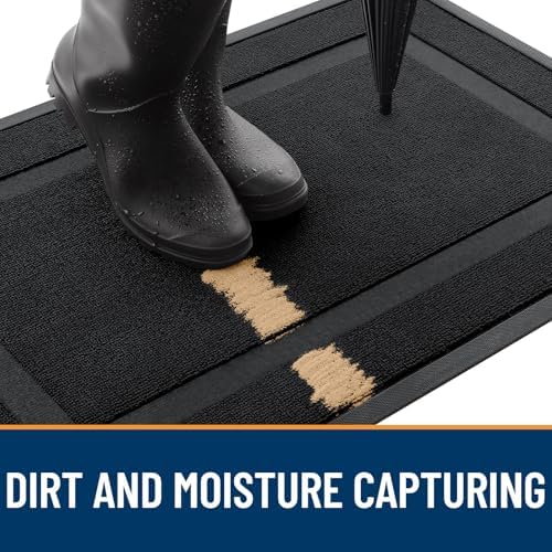OLANLY Front Door Mat Outside 47x17, All-Season Heavy-Duty Rubber Doormat - Image 4