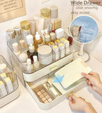 Makeup Organizer with Stackable Drawers, Bathroom Countertop Vanity Organizers and Storage, Ideal for Desk and Dresser, Great for Cosmetics, skin Care, Lipsticks, Nail Care -Cream White - Image 3