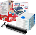 Spacesaver Vacuum Storage Bags with Hand Pump, Jumbo, 10 Pack by Spacesaver