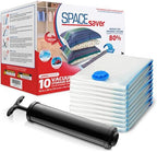 Spacesaver Vacuum Storage Bags with Hand Pump, Jumbo, 10 Pack by Spacesaver