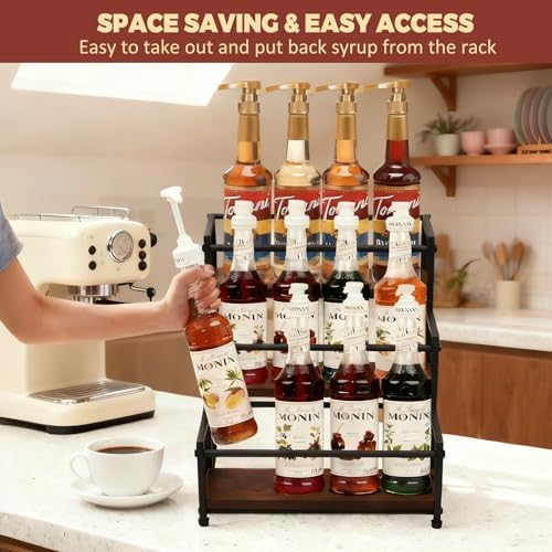 Coffee Syrup Rack Organizer, 3-Tier - Image 3